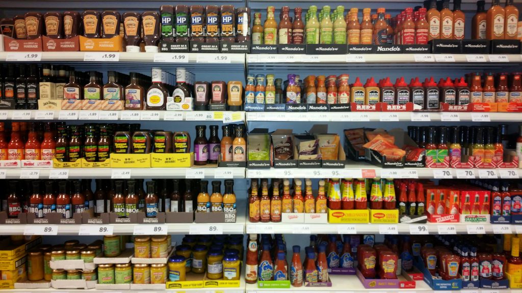 Hot Sauces at Tesco
