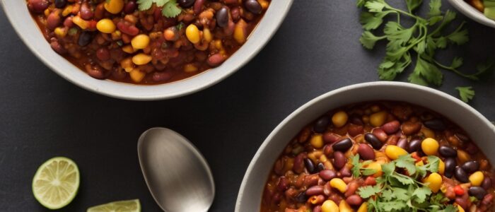 Vegetarian 5 Bean Chilli Recipe 5 Bean Chilli Con Carne